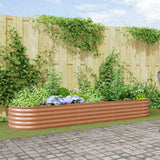 Garden Raised Bed Brown 320 x 80 x 44 cm Steel