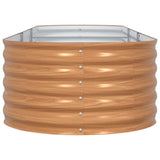 Garden Raised Bed Brown 320 x 80 x 44 cm Steel - Rear View