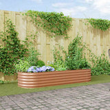 Garden Raised Bed Brown 240 x 80 x 44 cm Steel