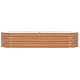Raised Bed Brown 240 x 80 x 44 cm Steel