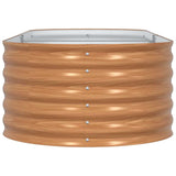 Garden Raised Bed Brown 240 x 80 x 44 cm Steel - Rear View