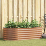 Raised Bed Brown 160 x 80 x 44 cm Steel