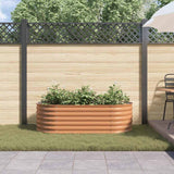 Garden Raised Bed Brown 160 x 80 x 44 cm Steel - Top-Down View