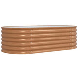 Raised Bed Brown 160 x 80 x 44 cm Steel