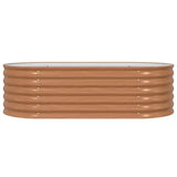 Raised Bed Brown 160 x 80 x 44 cm Steel