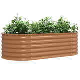 Garden Raised Bed Brown 160 x 80 x 44 cm Steel - Side View