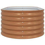 Raised Bed Brown 160 x 80 x 44 cm Steel