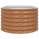 Garden Raised Bed Brown 160 x 80 x 44 cm Steel - Rear View