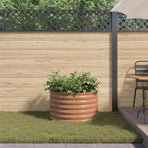 Raised Bed Brown 80 x 80 x 44 cm Steel