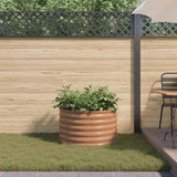 Garden Raised Bed Brown 80 x 80 x 44 cm Steel - Top-Down View
