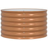 Raised Bed Brown 80 x 80 x 44 cm Steel