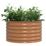 Garden Raised Bed Brown 80 x 80 x 44 cm Steel - Side View