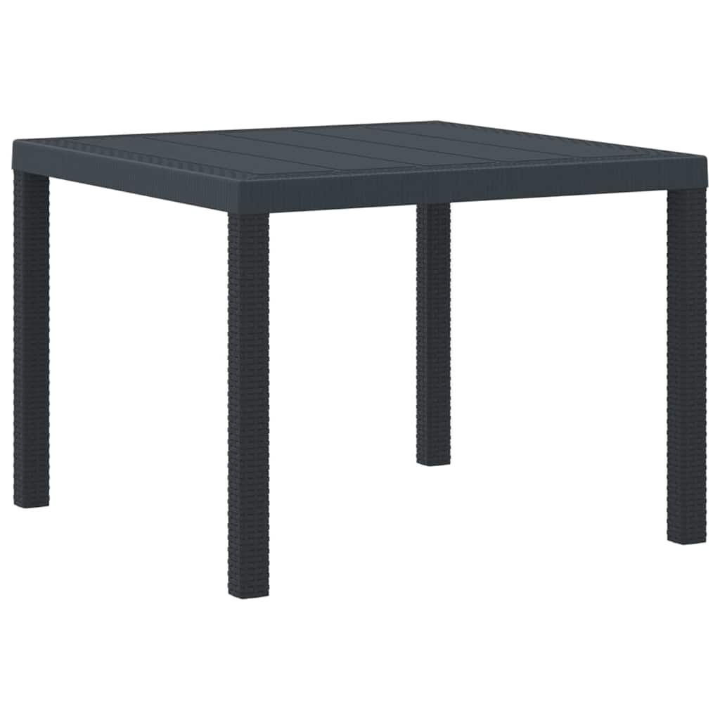 Garden Table Anthracite 100 x 100 x 73 cm Poly Rattan