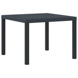 Garden Table Anthracite 100 x 100 x 73 cm Poly Rattan - Side View
