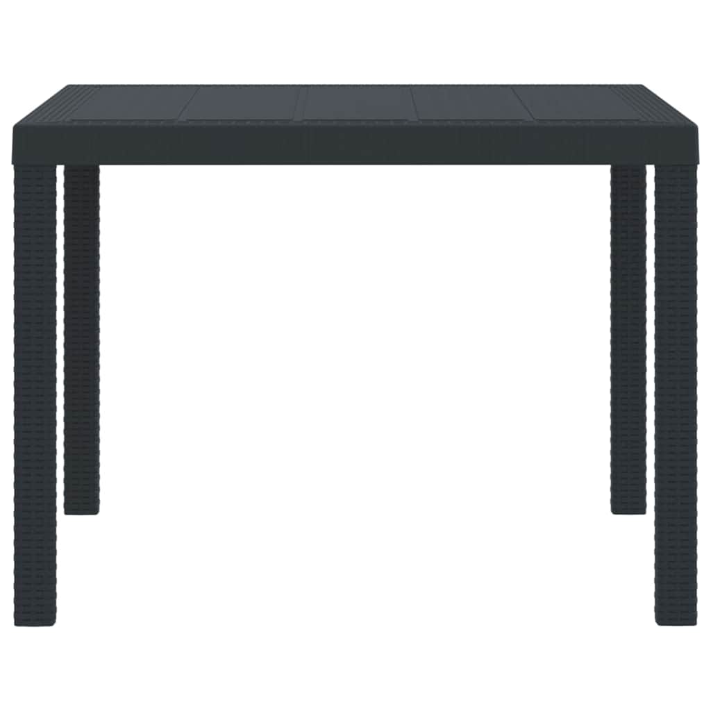 Garden Table Anthracite 100 x 100 x 73 cm Poly Rattan