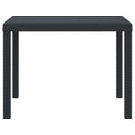 Garden Table Anthracite 100 x 100 x 73 cm Poly Rattan