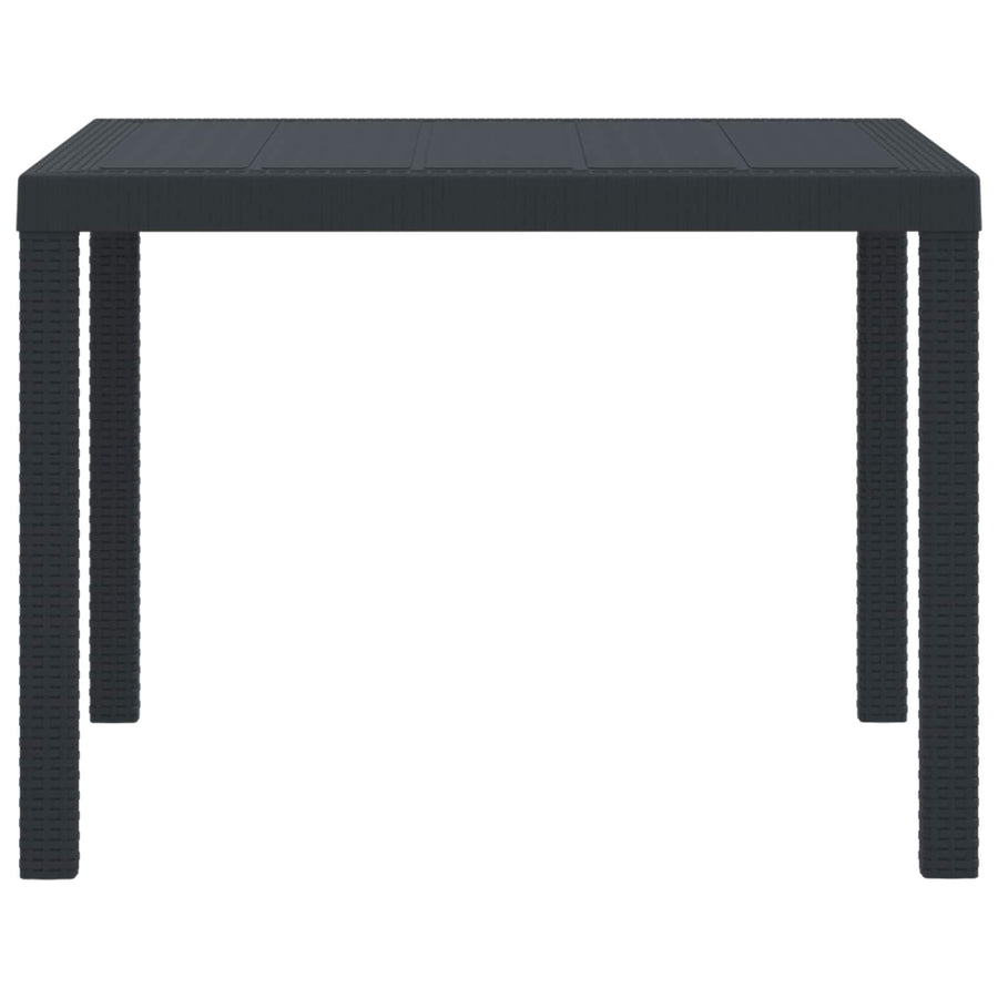 Garden Table Anthracite 100 x 100 x 73 cm Poly Rattan