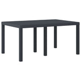 Garden Table Anthracite 150 x 100 x 73 cm Poly Rattan - Top-Down View