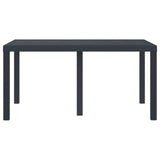 Garden Table Anthracite 150 x 100 x 73 cm Poly Rattan