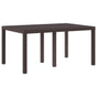 Garden Table Brown 150 x 100 x 73 cm Poly Rattan