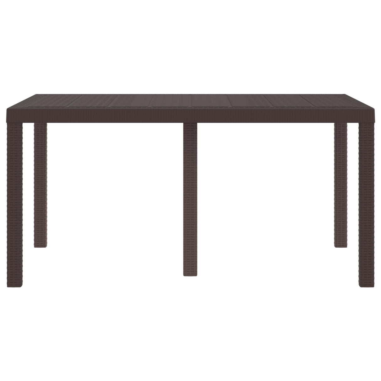 Garden Table Brown 150 x 100 x 73 cm Poly Rattan
