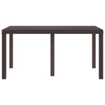 Garden Table Brown 150 x 100 x 73 cm Poly Rattan
