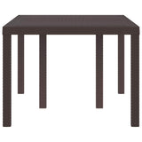 Garden Table Brown 150 x 100 x 73 cm Poly Rattan - Rear View
