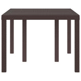 Garden Table Brown 150 x 100 x 73 cm Poly Rattan