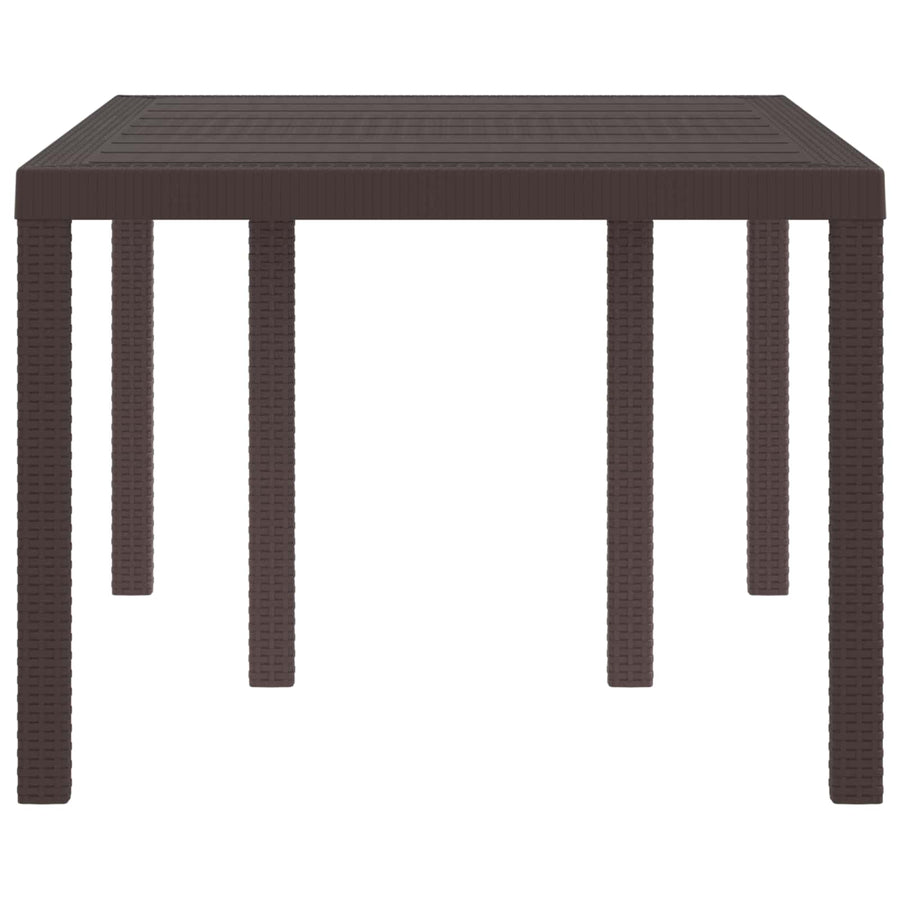 Garden Table Brown 150 x 100 x 73 cm Poly Rattan