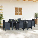 Garden Table Anthracite 200 x 100 x 73 cm Poly Rattan - Side View