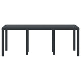 Garden Table Anthracite 200 x 100 x 73 cm Poly Rattan