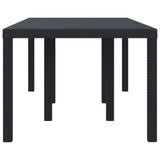Garden Table Anthracite 200 x 100 x 73 cm Poly Rattan - Rear View