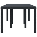 Garden Table Anthracite 200 x 100 x 73 cm Poly Rattan - Side View