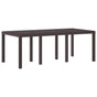 Garden Table Brown 200 x 100 x 73 cm Poly Rattan