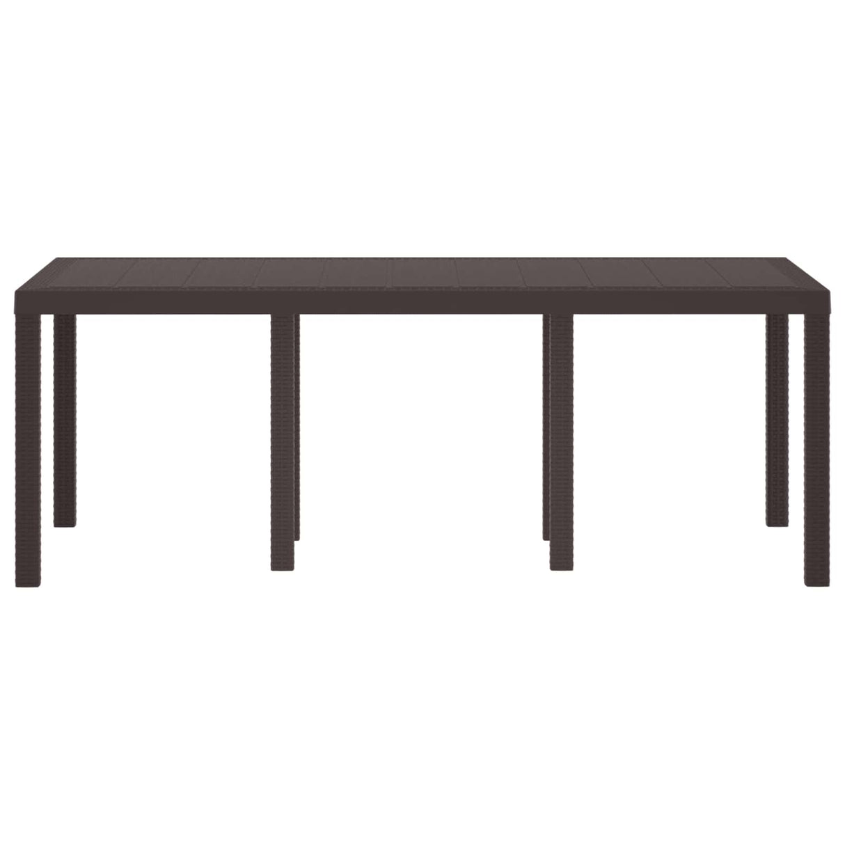 Garden Table Brown 200 x 100 x 73 cm Poly Rattan
