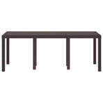 Garden Table Brown 200 x 100 x 73 cm Poly Rattan