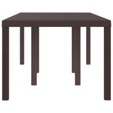 Garden Table Brown 200 x 100 x 73 cm Poly Rattan - Side View
