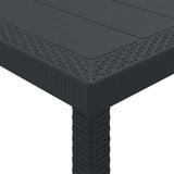 Weather-Resistant Garden Table Anthracite 250 x 100 x 73 cm