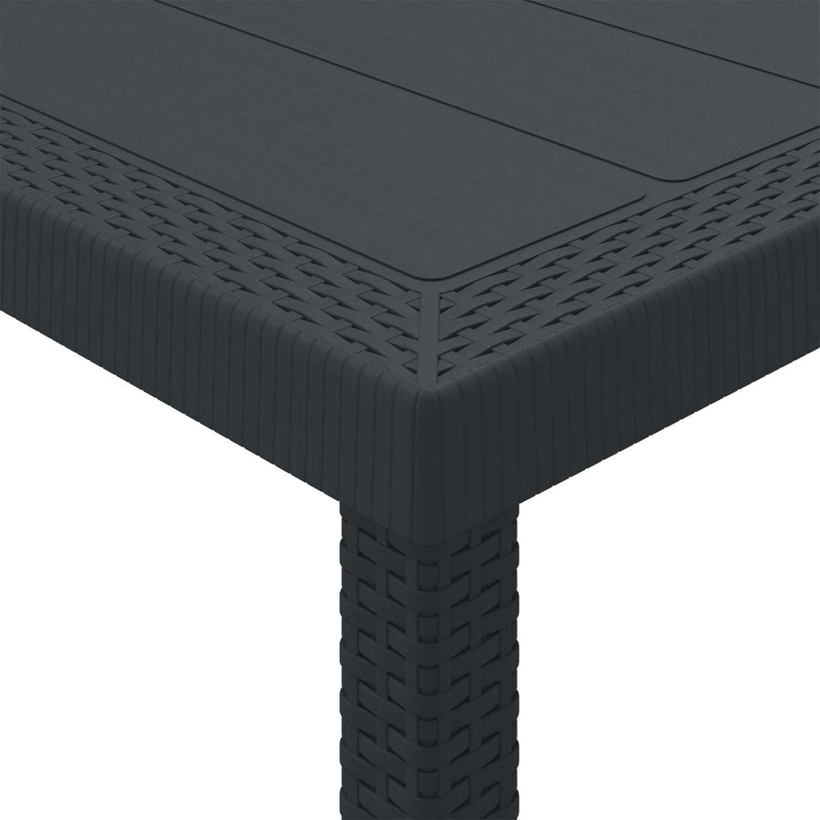 Weather-Resistant Garden Table Anthracite 250 x 100 x 73 cm