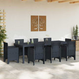 Garden Table Anthracite 250 x 100 x 73 cm Poly Rattan - Side View