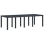 Weather-Resistant Garden Table Anthracite 250 x 100 x 73 cm