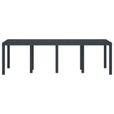 Garden Table Anthracite 250 x 100 x 73 cm Poly Rattan - 45-Degree Angle