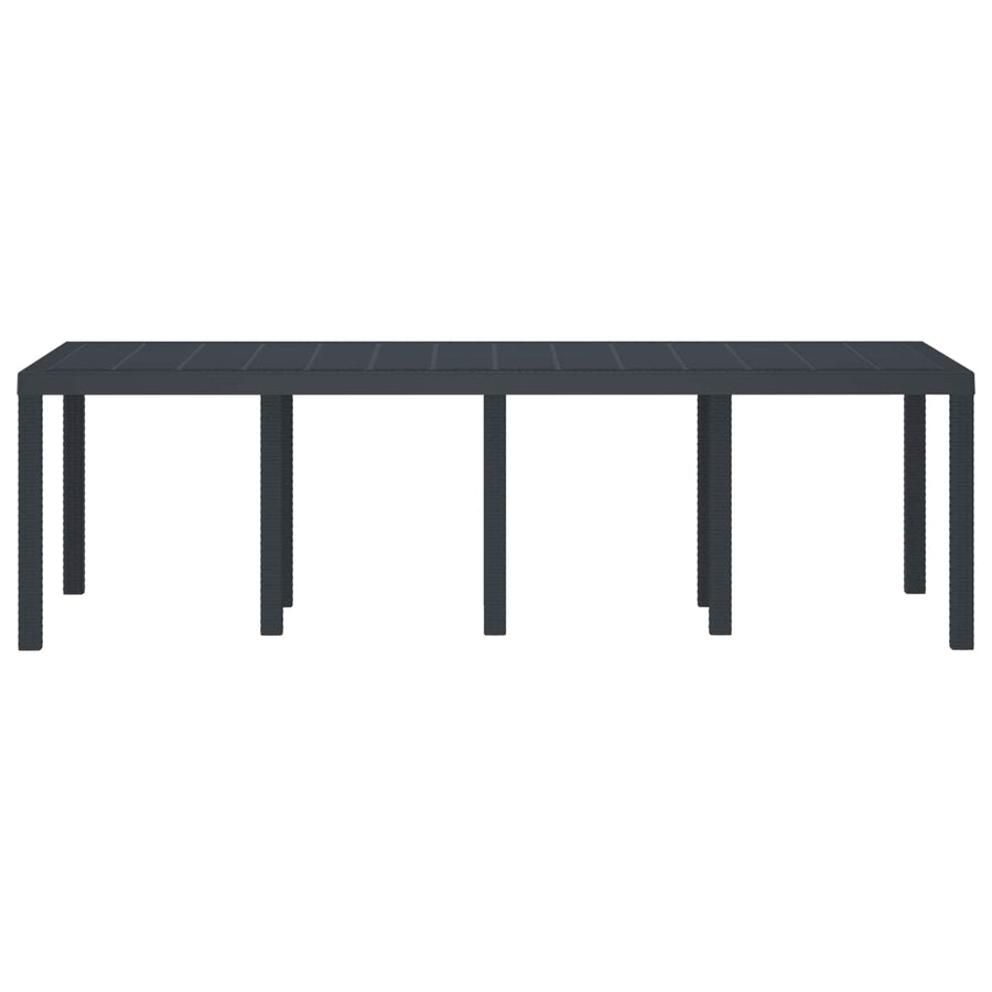 Weather-Resistant Garden Table Anthracite 250 x 100 x 73 cm