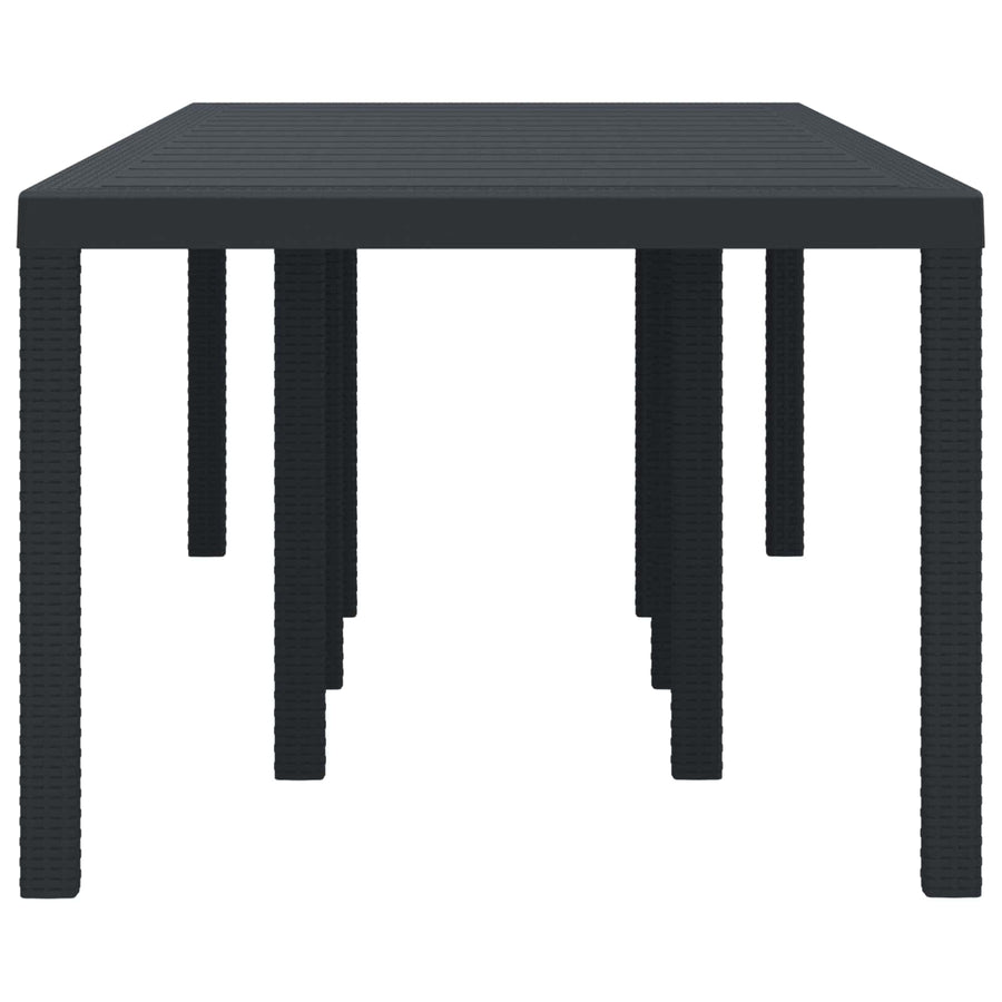 Weather-Resistant Garden Table Anthracite 250 x 100 x 73 cm