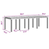 Garden Table Anthracite 250 x 100 x 73 cm Poly Rattan - Extra Image