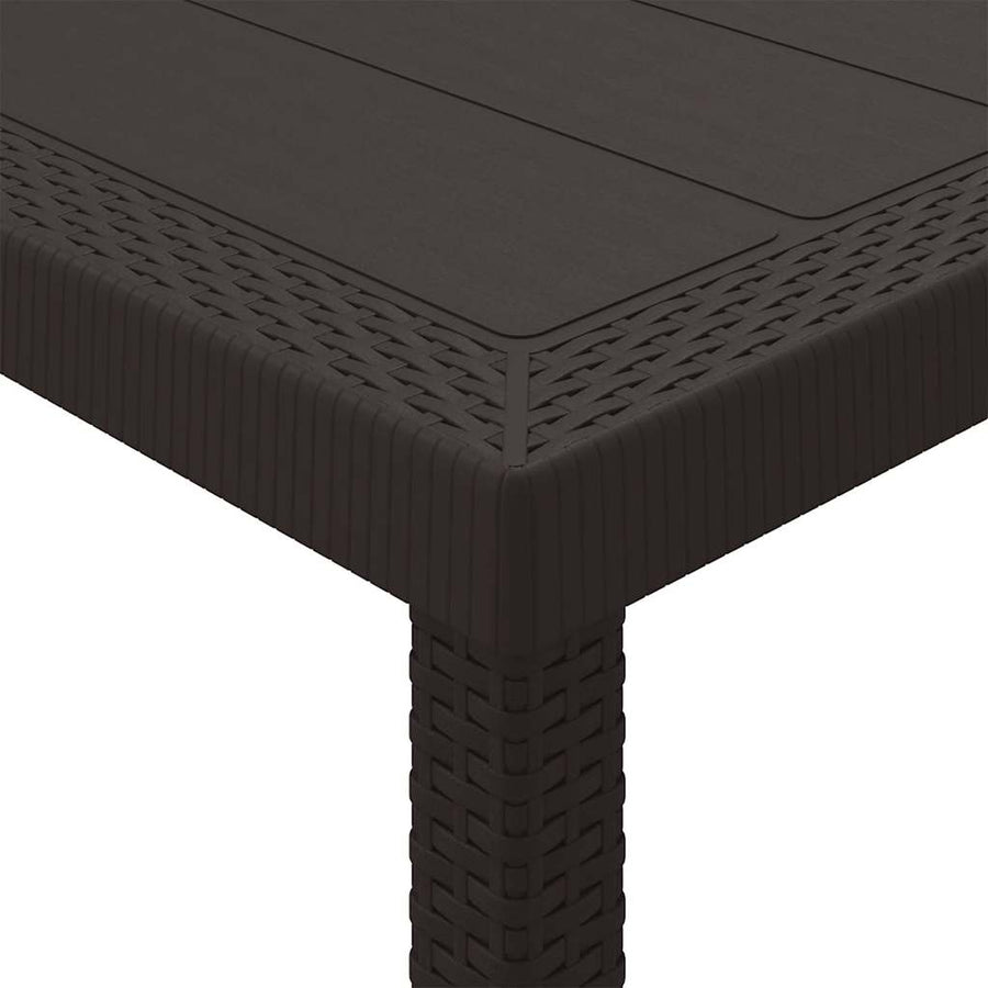 Garden Table Brown 250 x 100 x 73 cm Poly Rattan