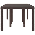 Garden Table Brown 250 x 100 x 73 cm Poly Rattan