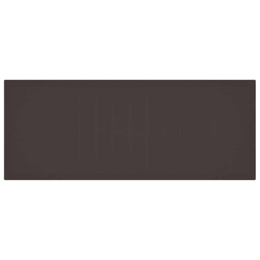 Garden Table Brown 250 x 100 x 73 cm Poly Rattan
