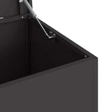Garden Storage Cushion Box Steel 100 x 50,5 x 50 cm 220 Black