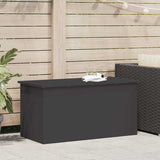 Garden Storage Cushion Box Steel 100 x 50,5 x 50 cm 220 Black